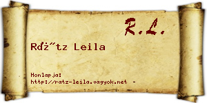 Rátz Leila névjegykártya