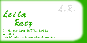 leila ratz business card
